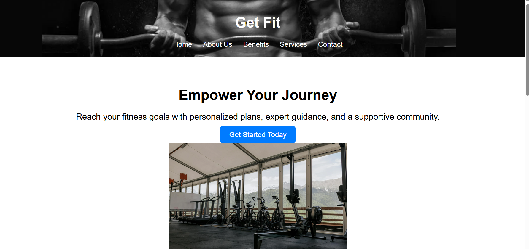 Fitness Sample Website